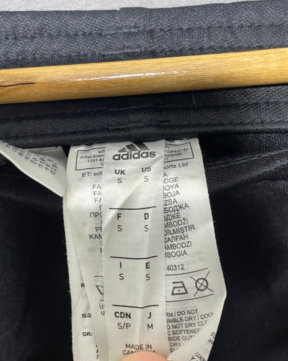 Adidas Black Sport Trouser For Men Small