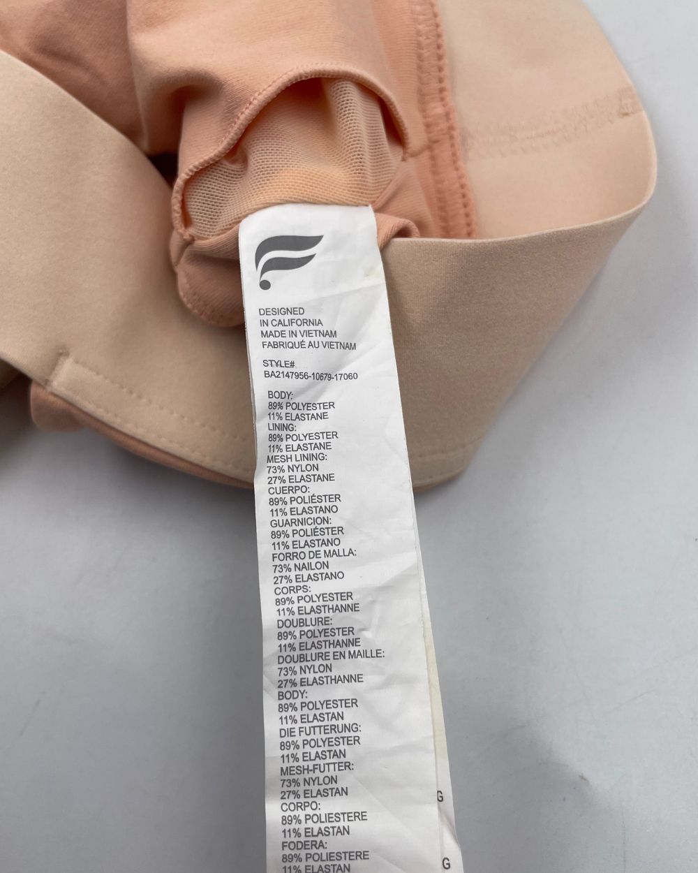 Fabletics Cream Sport Bra For Women X Large