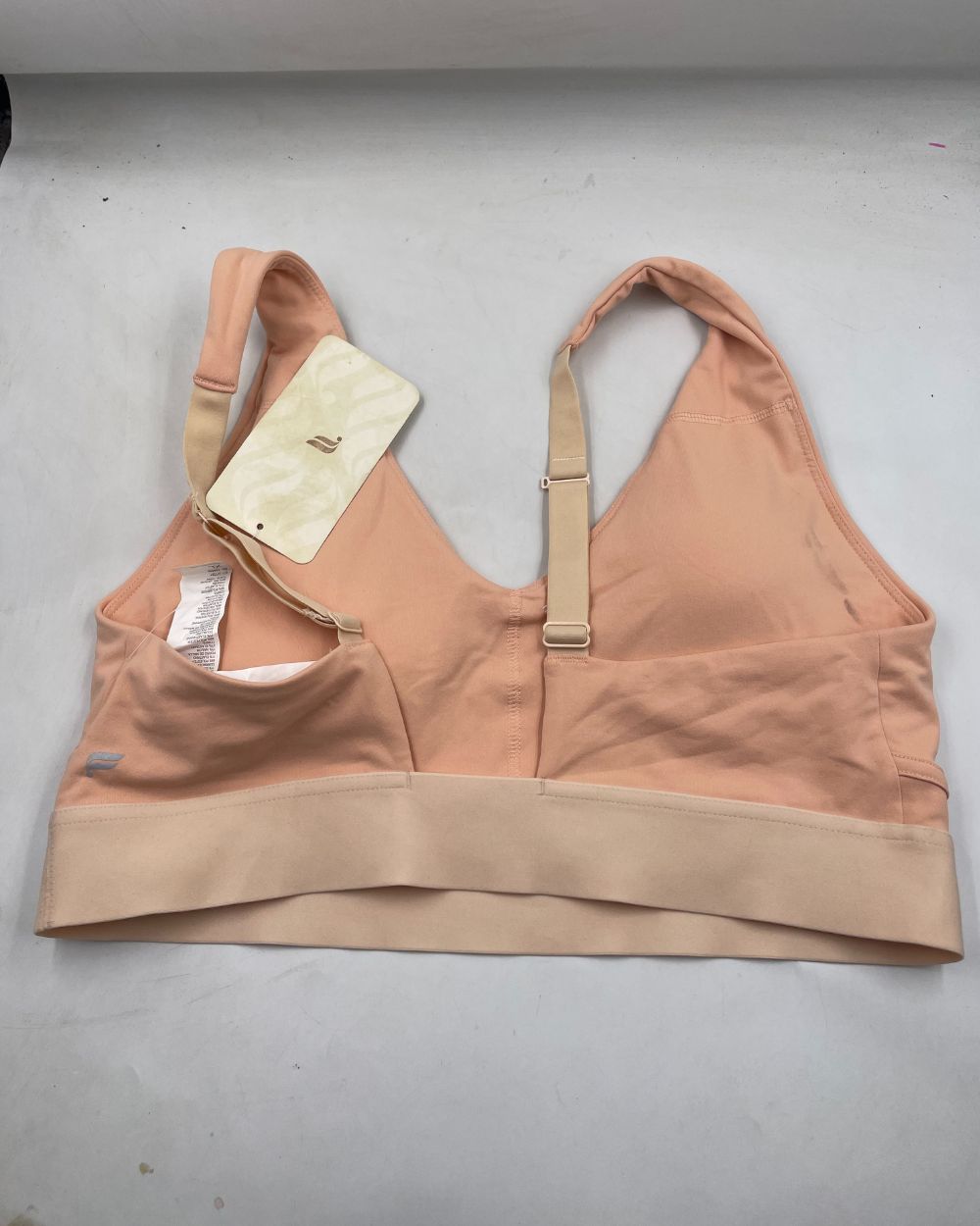 Fabletics Cream Sport Bra For Women X Large