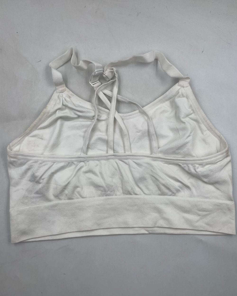 New Balance White Sport Bra For Women Large