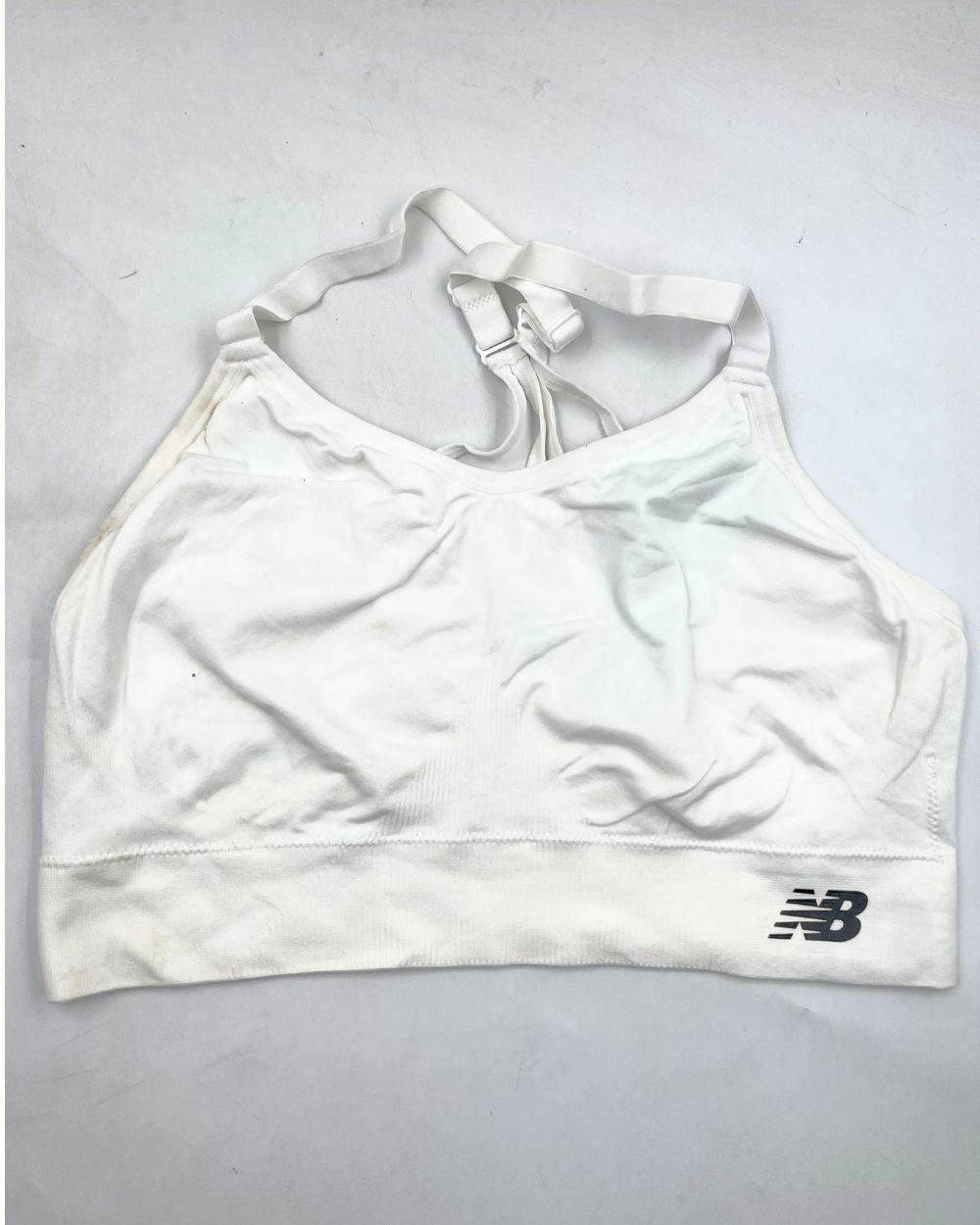New Balance White Sport Bra For Women Large