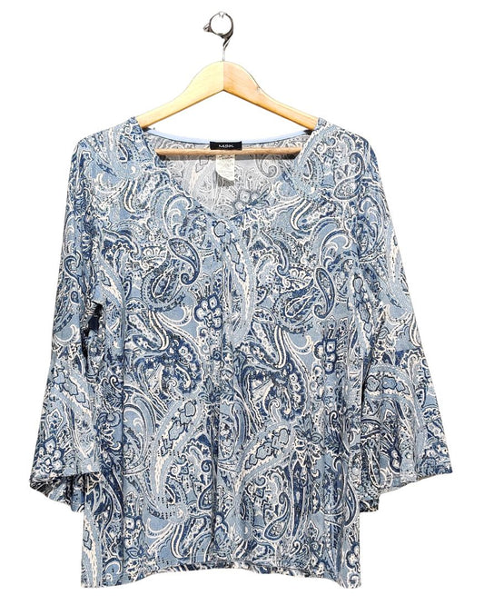 MSK Blue Sport T Shirt For Women X Large