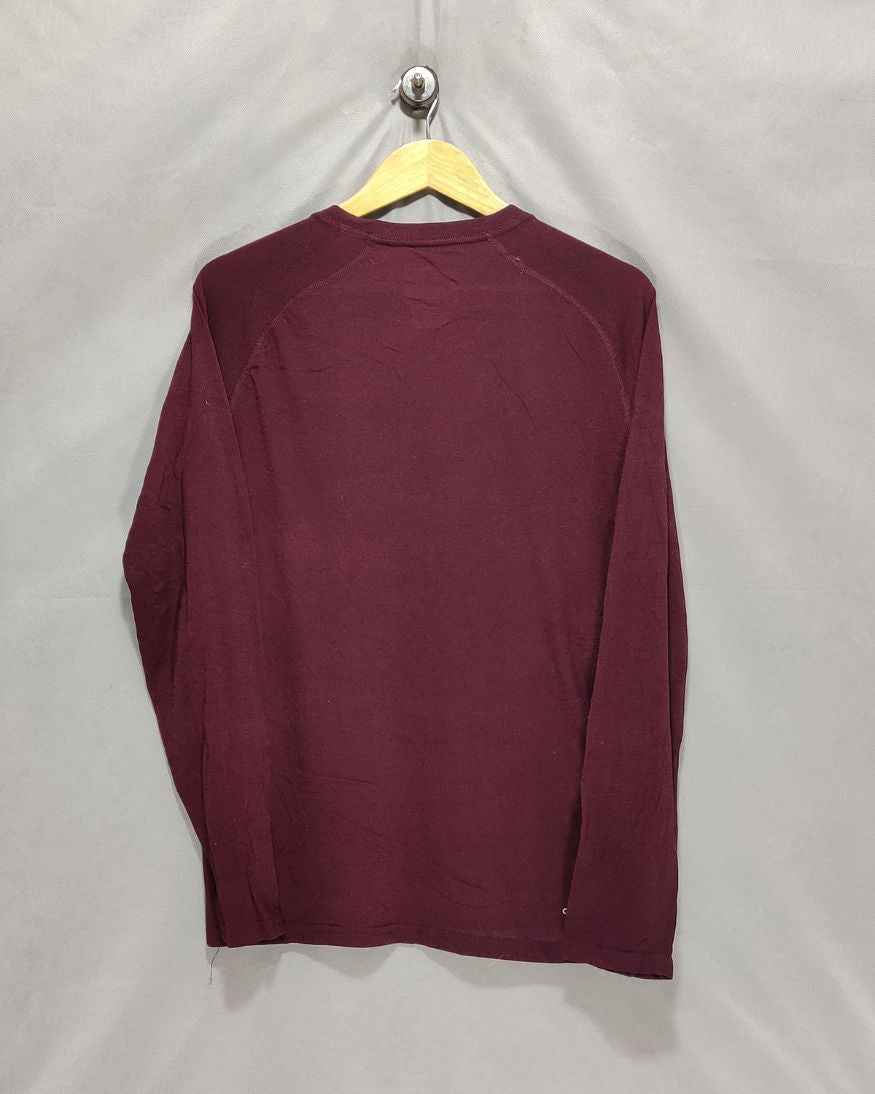 Adidas Maroon Sport T Shirt For Men M