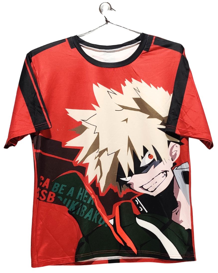 3D Print Red Sport T Shirt For Men XL