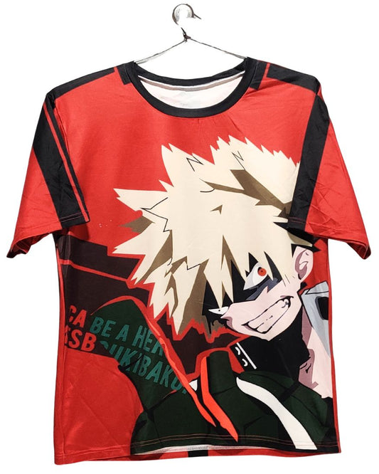 3D Print Red Sport T Shirt  For Men XL