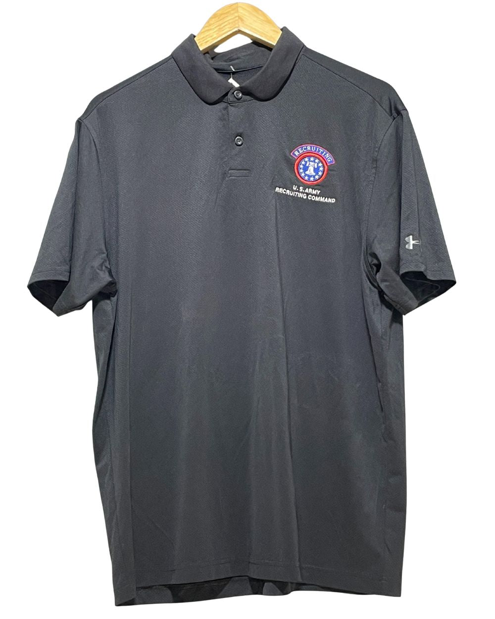 Under Armour Black Sport Polo T Shirt For Men L