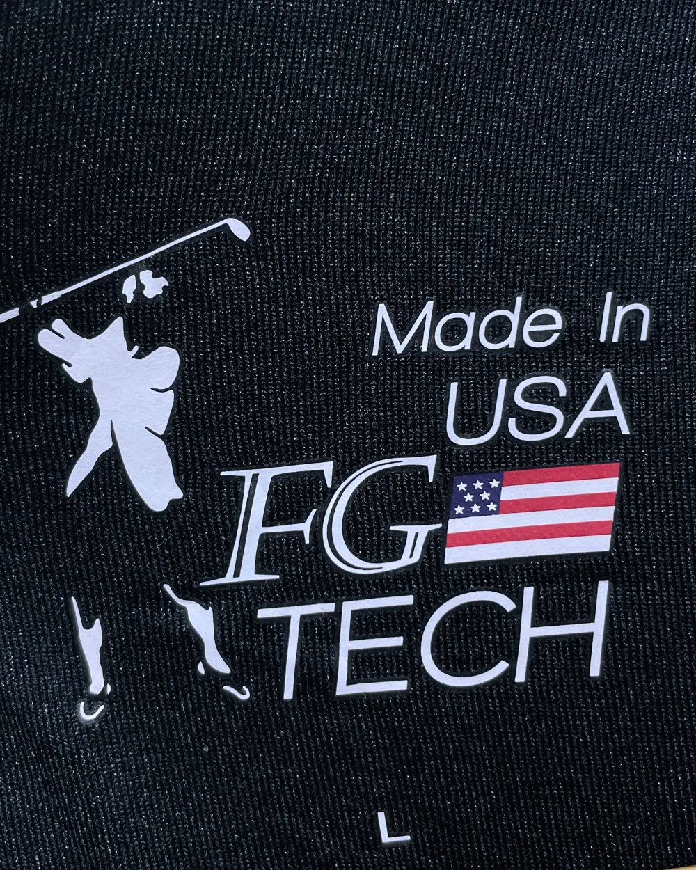 FG Tech Black Sport Polo T Shirt For Men L