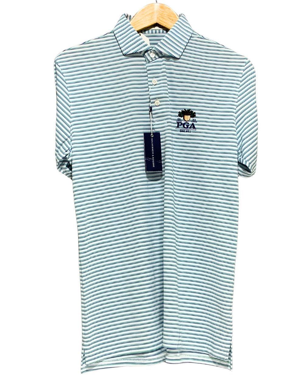 Holderness & Bourne Blue Sport Polo T Shirt For Men M