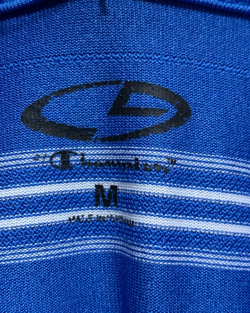 Champion Blue Sport Polo T Shirt For Men M