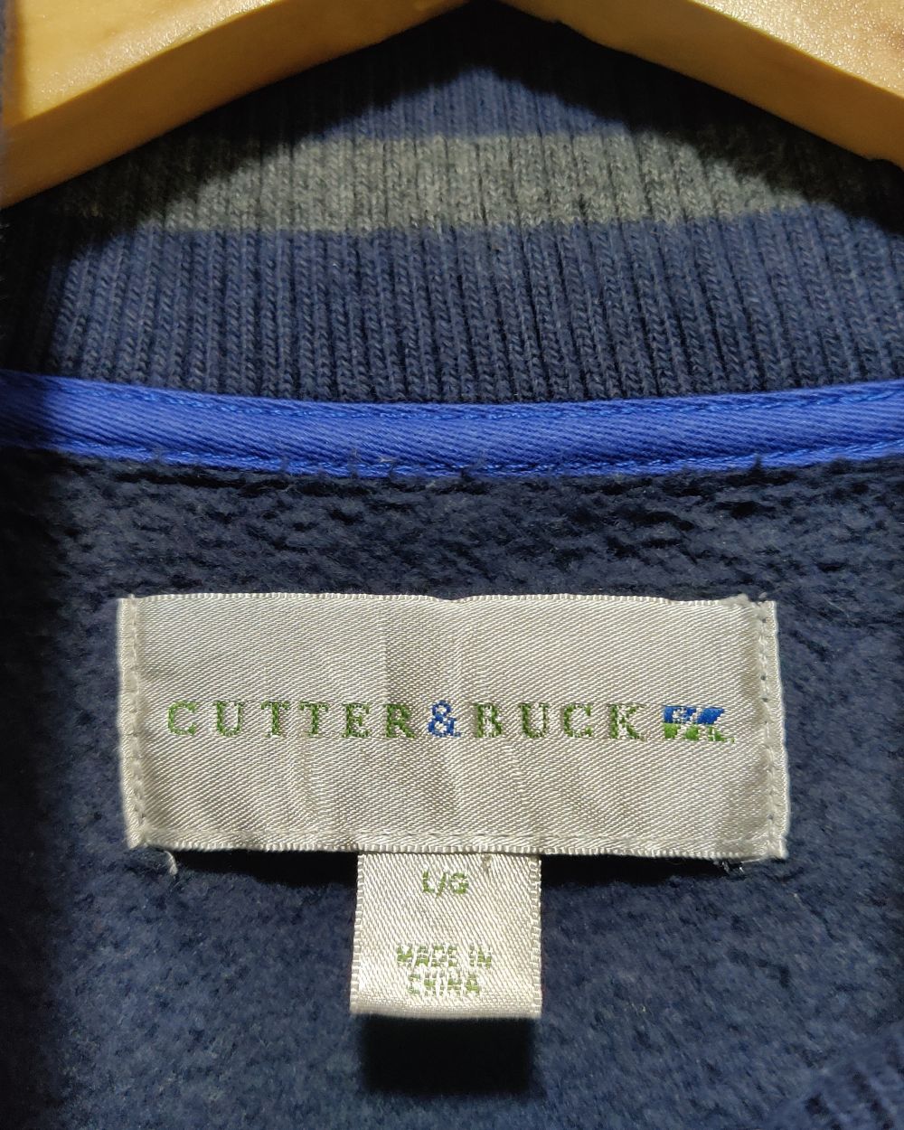 Cutter & Buck Blue For Men Sport Zipper L