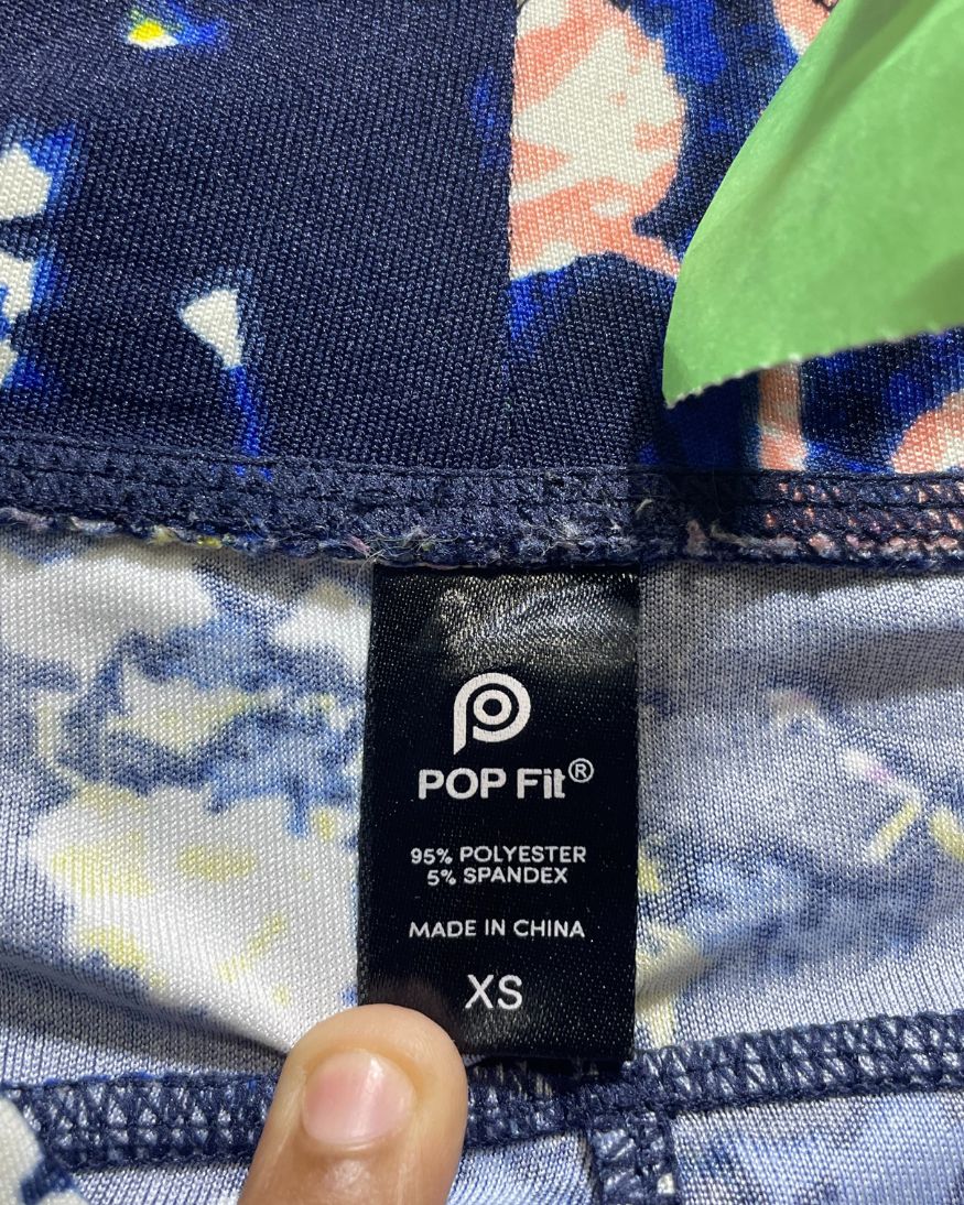 Pop Fit Blue Sport Tights For Women XS | ThriftHub.pk