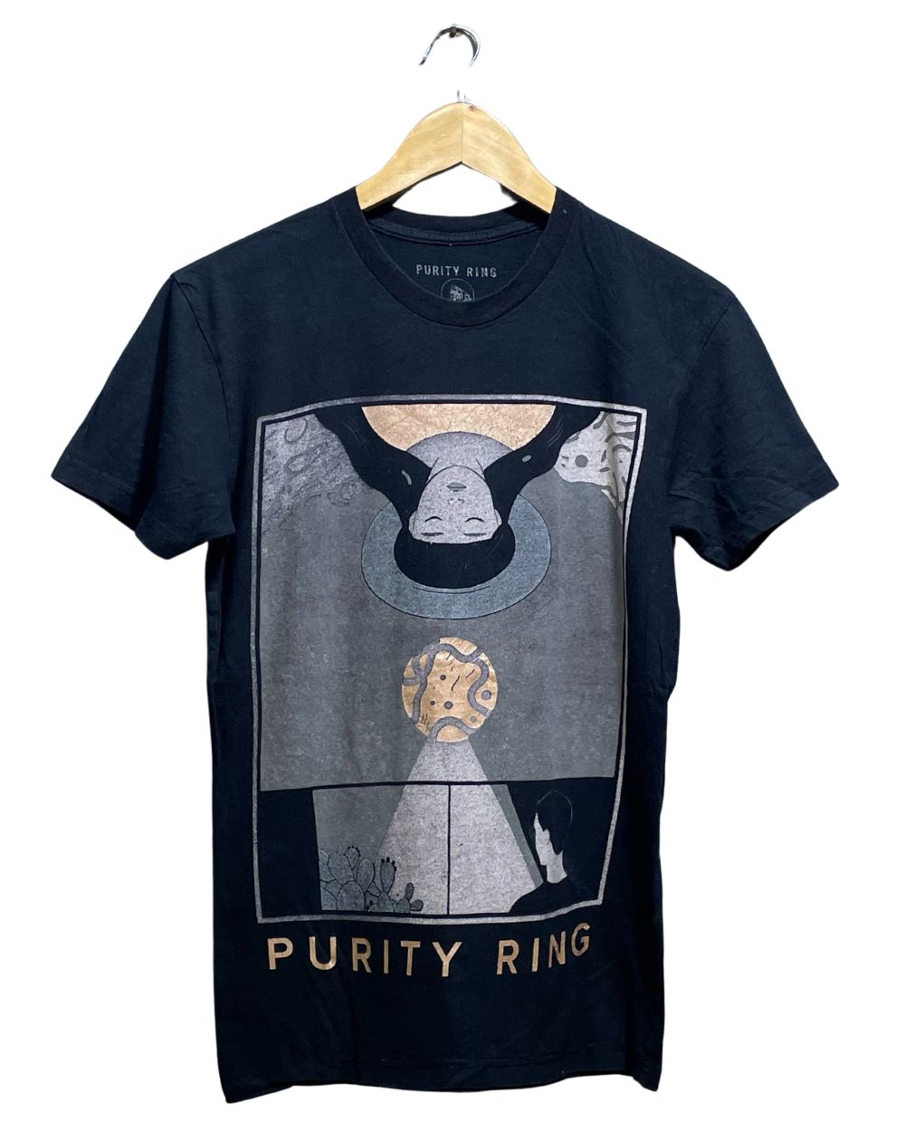 Purity Ring Black Cotton T Shirt For Women X Small | ThriftHub.pk