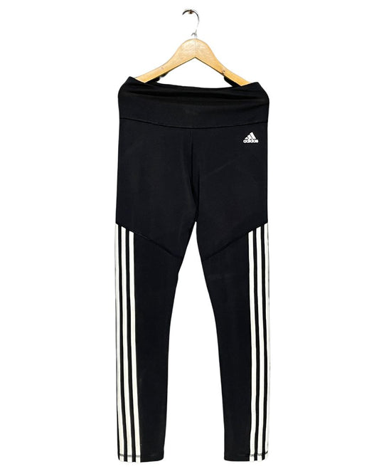 Adidas Black Sport Gym Tights For Girls Medium | ThriftHub.pk