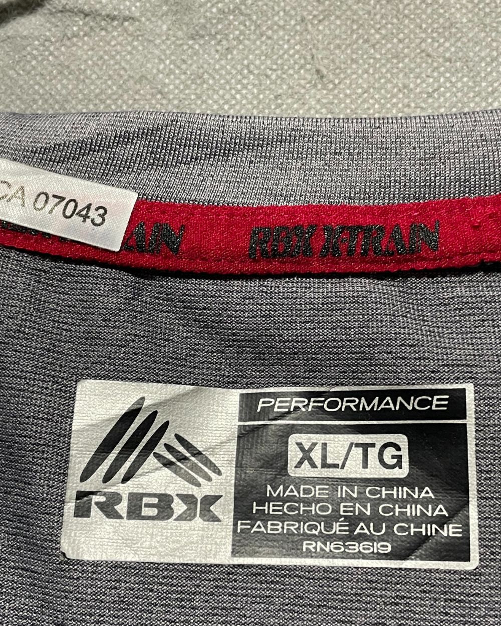 RBX Gray Sport T Shirt For Men X Large