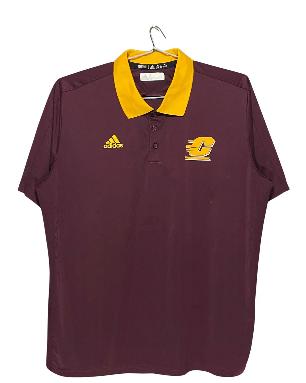 Adidas Maroon Sport Polo T Shirt For Men XX Large