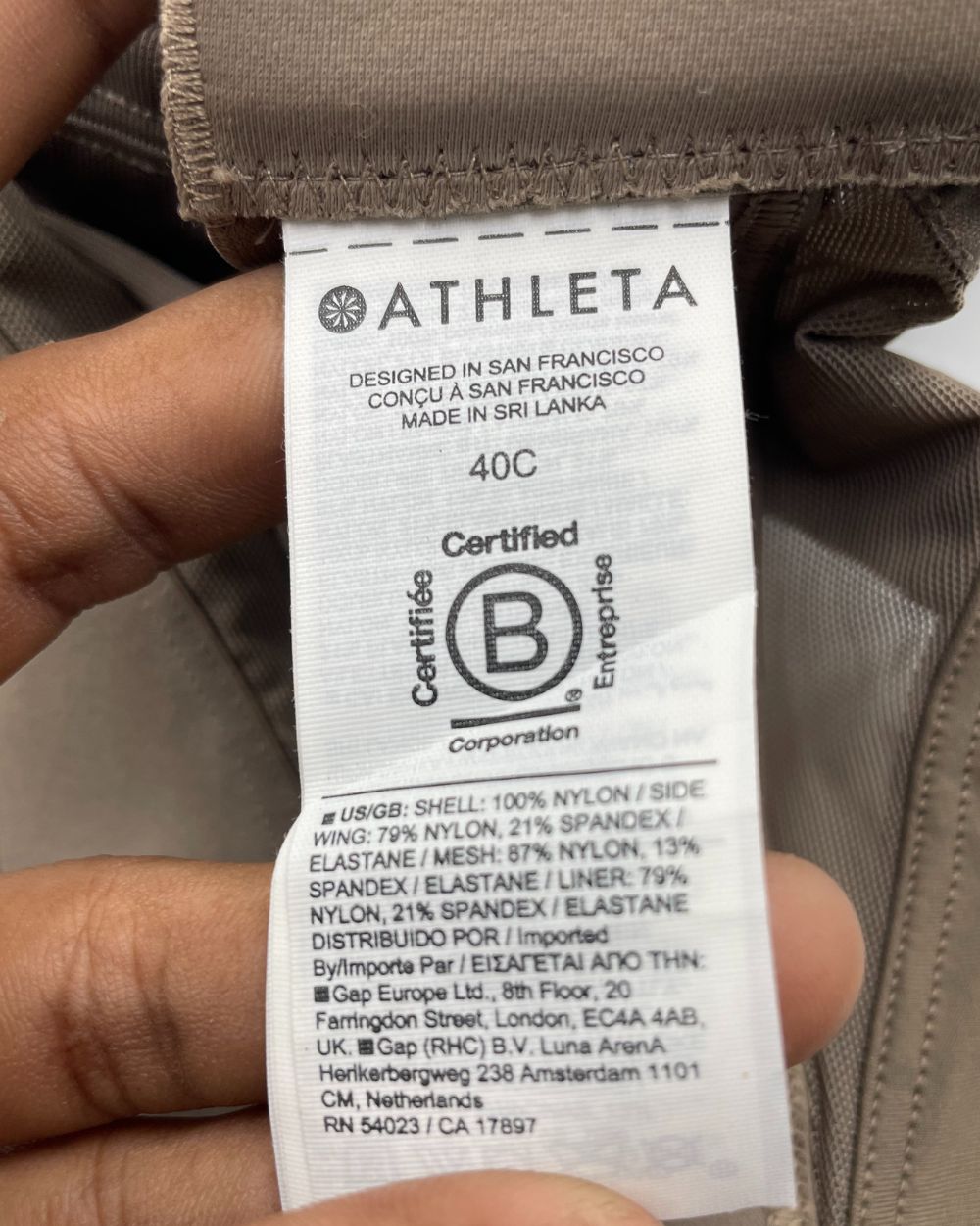 Athleta Brown Sport Bra For Women X Large