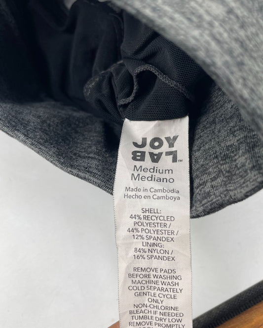 JOY LAB Gray Sport Bra For Women Medium