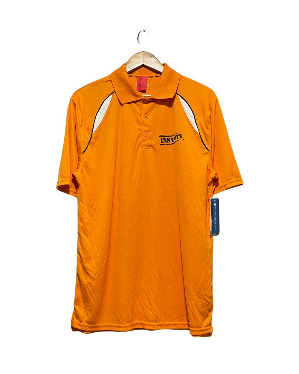 Insanity Orange Sport Polo T Shirt For Men Large