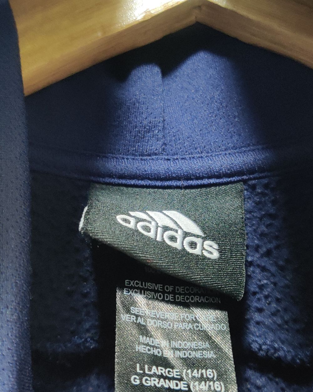 Adidas Blue Hoodie For Women Large