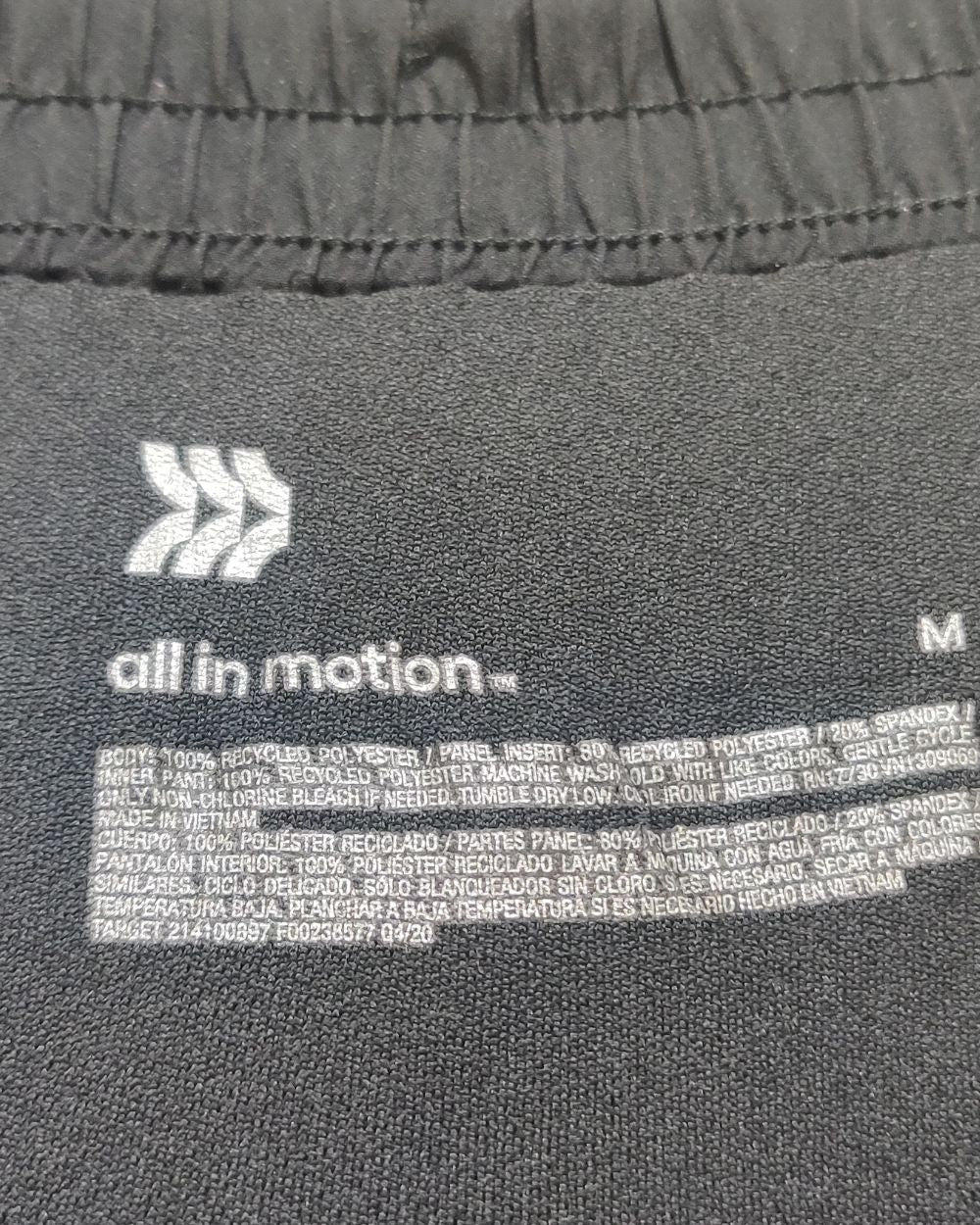 All In Motion Black Sport Short For Women Medium