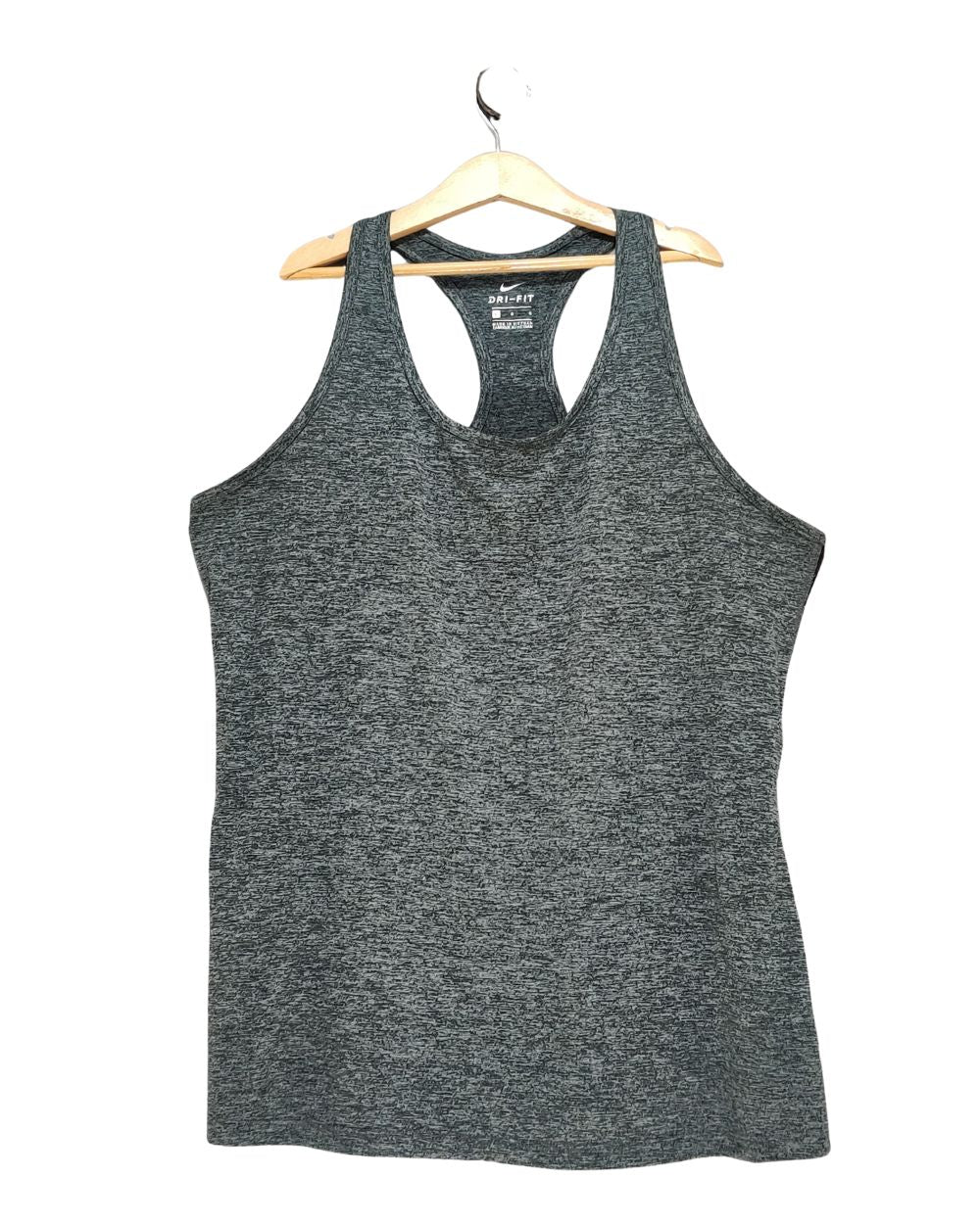 Nike Dri Fit Gray Sport Vest T Shirt For Women Large