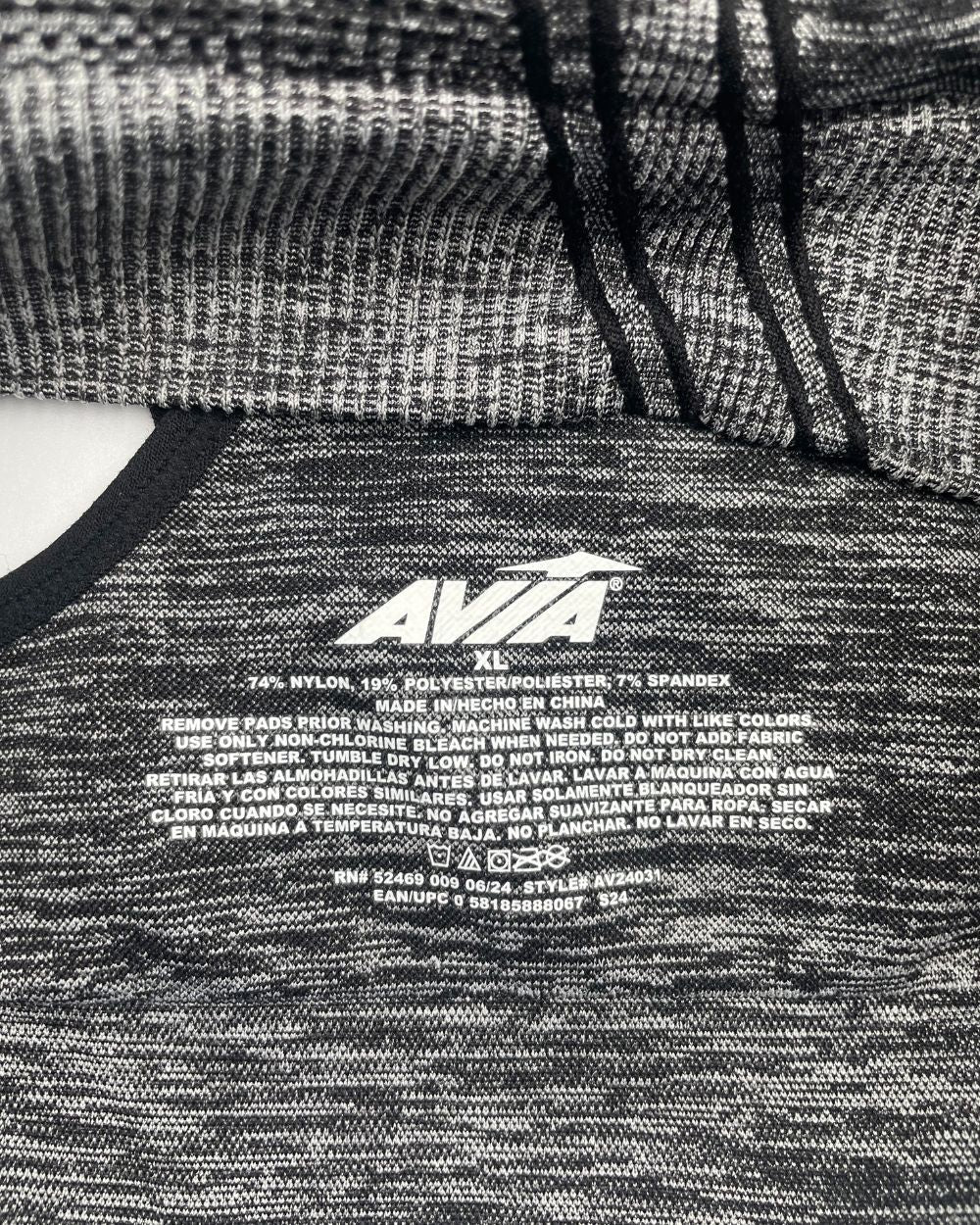 Avia Gray Sport Bra For Women XL | ThriftHub.pk