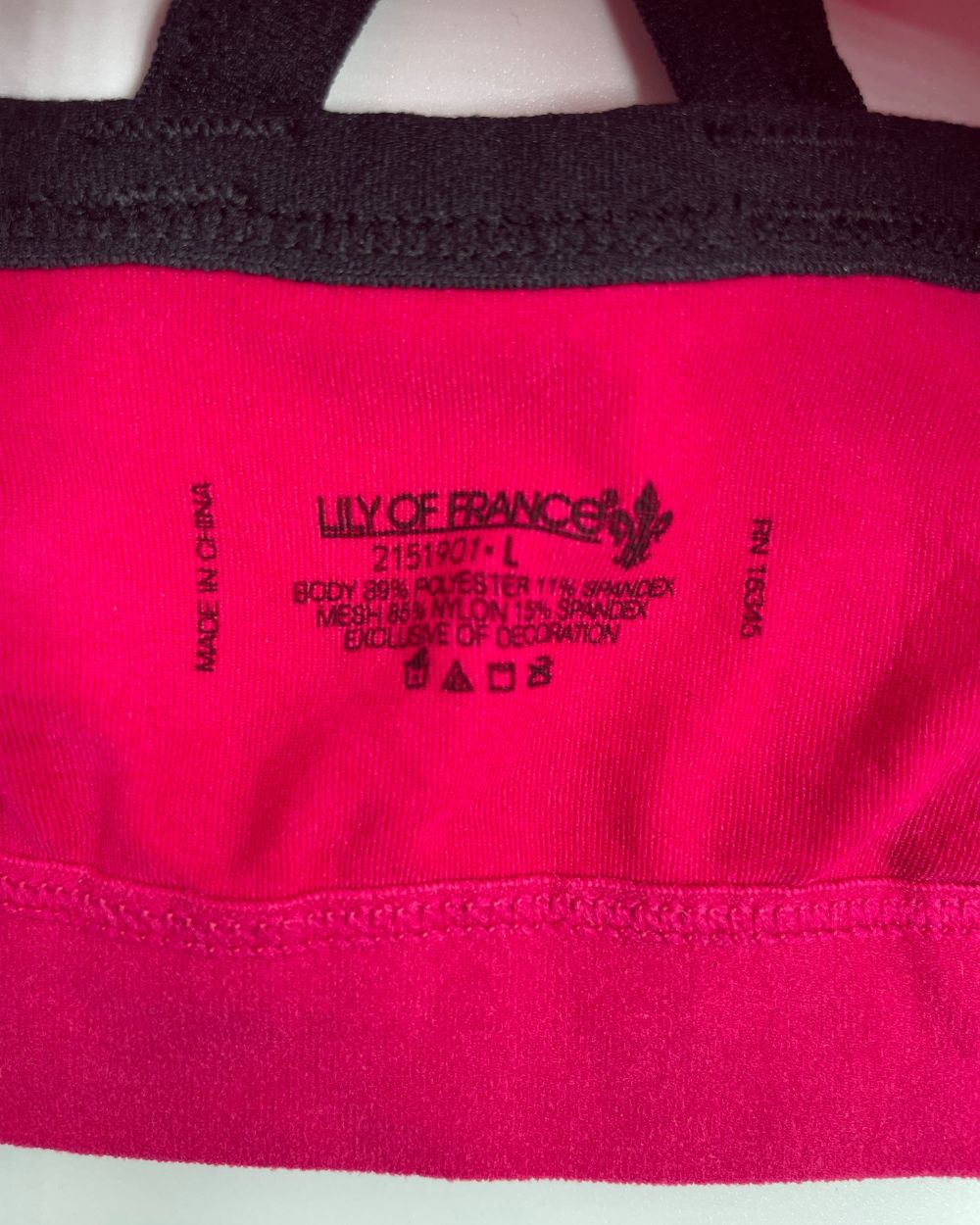 Lily Of France Pink Sport Bra For Women L | ThriftHub.pk