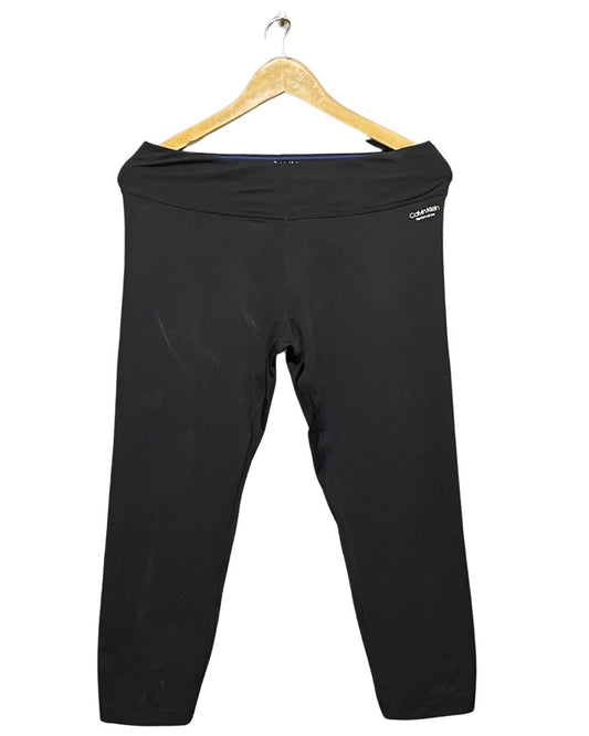 Calvin Klein Black Sport Gym Tights For Girls L | ThriftHub.pk