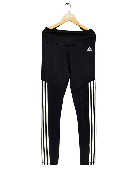 Adidas Black Sport Gym Tights For Girls Medium | ThriftHub.pk