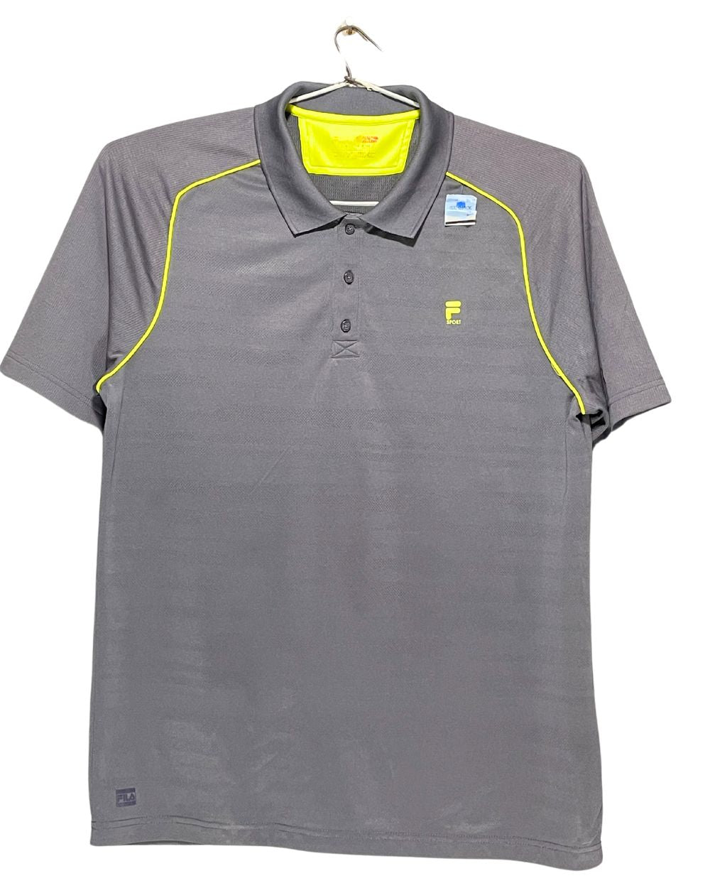 Fila Gray Sport Polo T Shirt For Men L | ThriftHub.pk