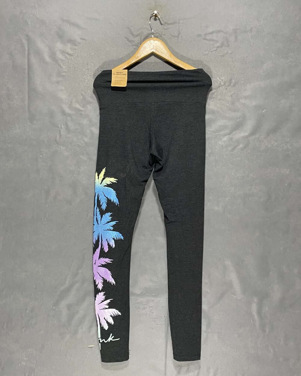 Pink Gray Sport Gym Tights For Women XS | ThriftHub.pk