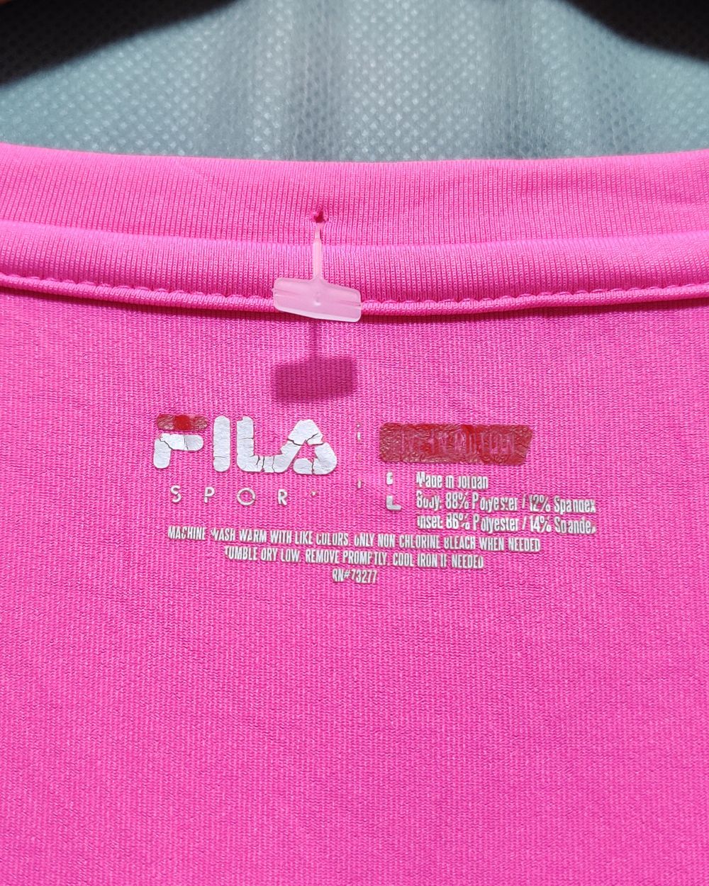 Fila Pink Sport T Shirt For Women Large