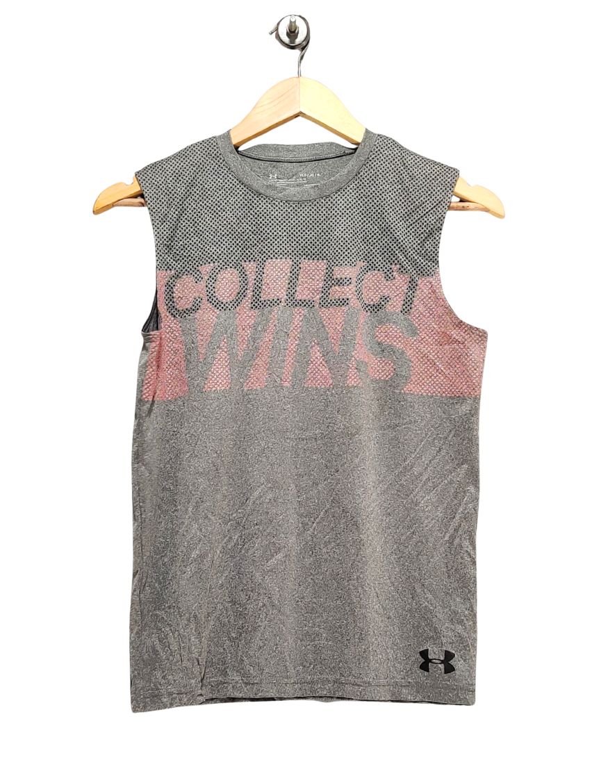 Under Armour Gray Sport Vest T Shirt For Women Large