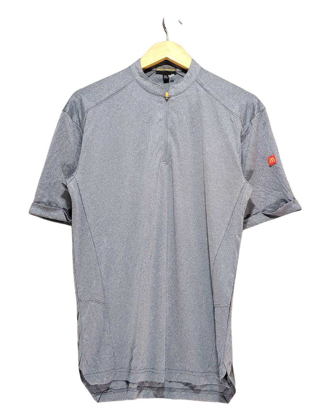 Apparel Collection Gray Sport Polo T Shirt For Men L