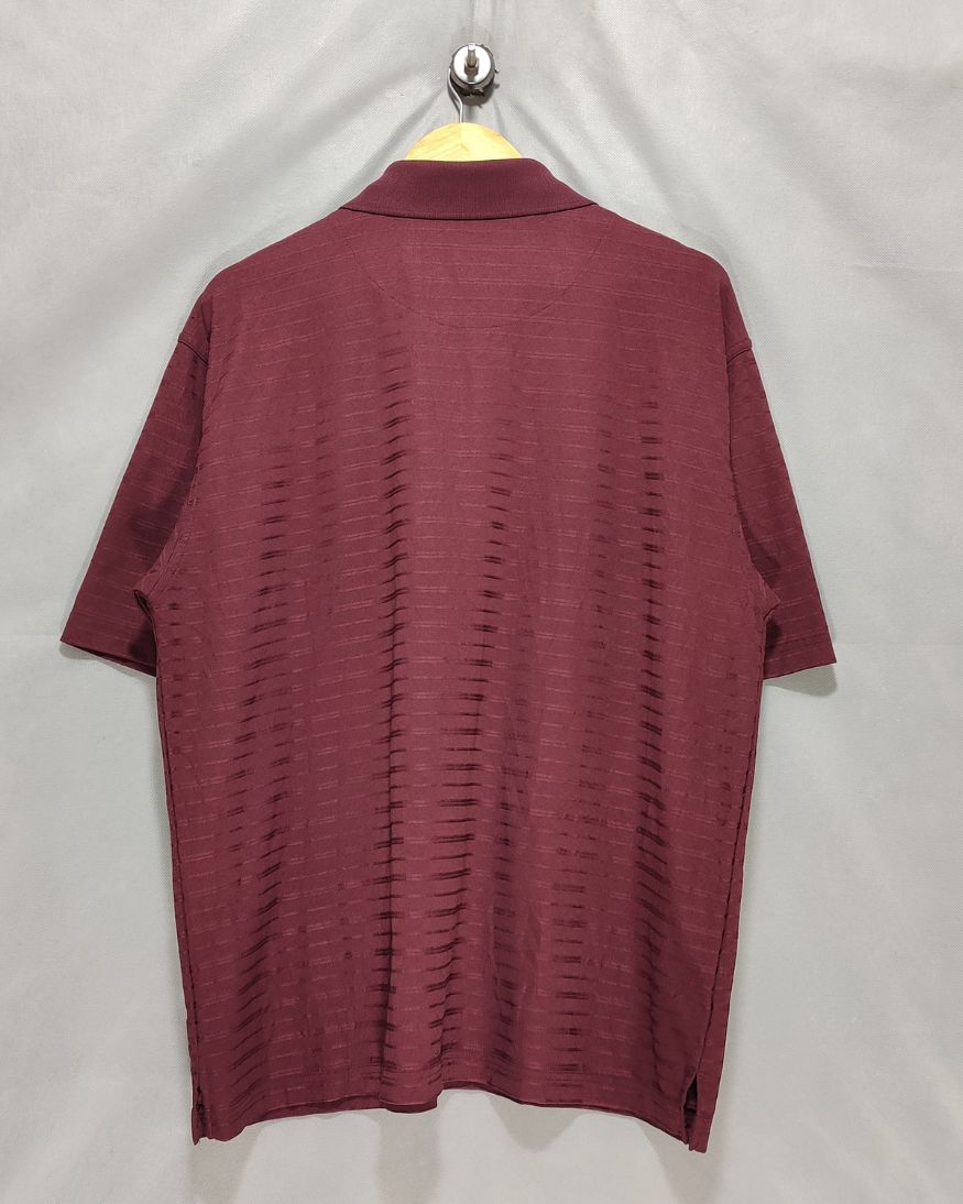 Grand Slam Maroon Sport Polo T Shirt For Men XL