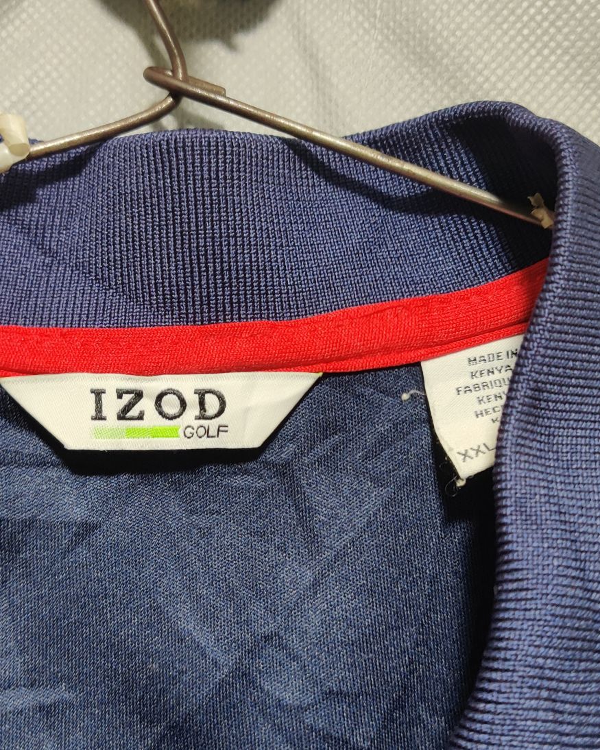 Izod Blue Sport Polo T Shirt For Men XXL