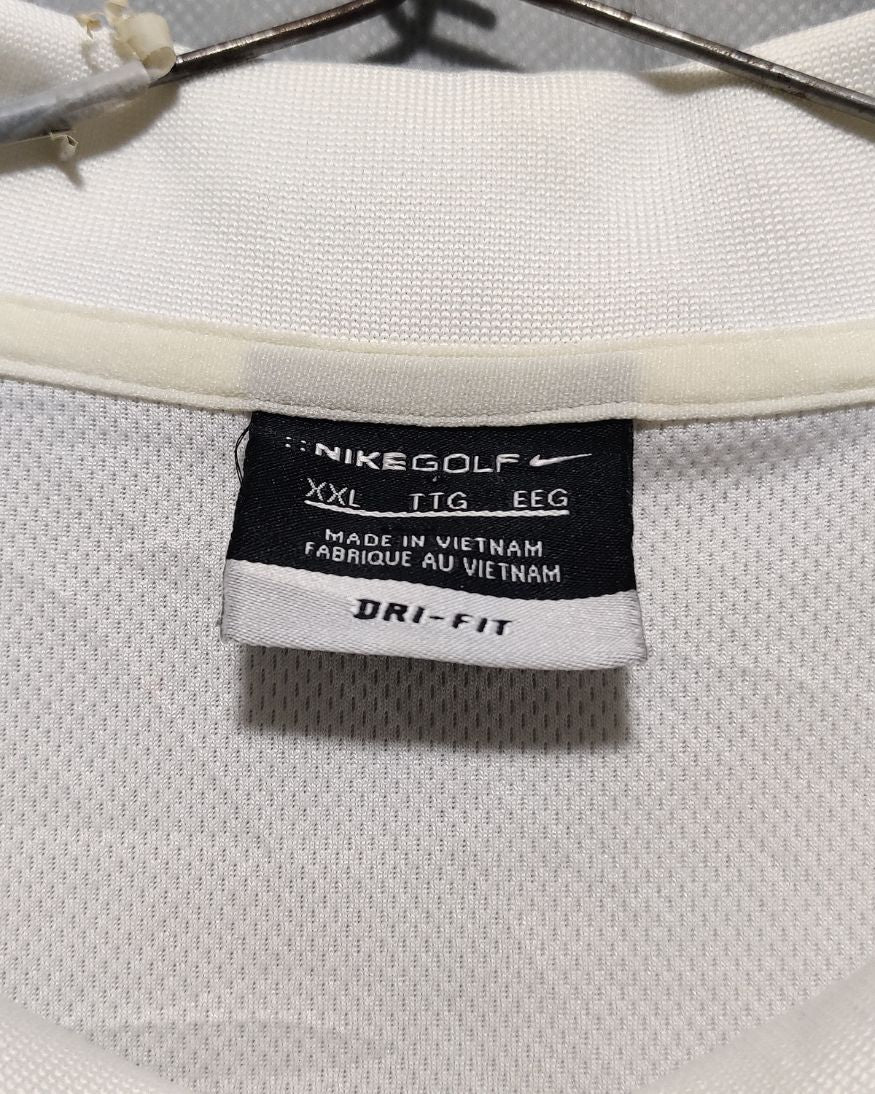 Nike White Sport Polo T Shirt For Men XXL