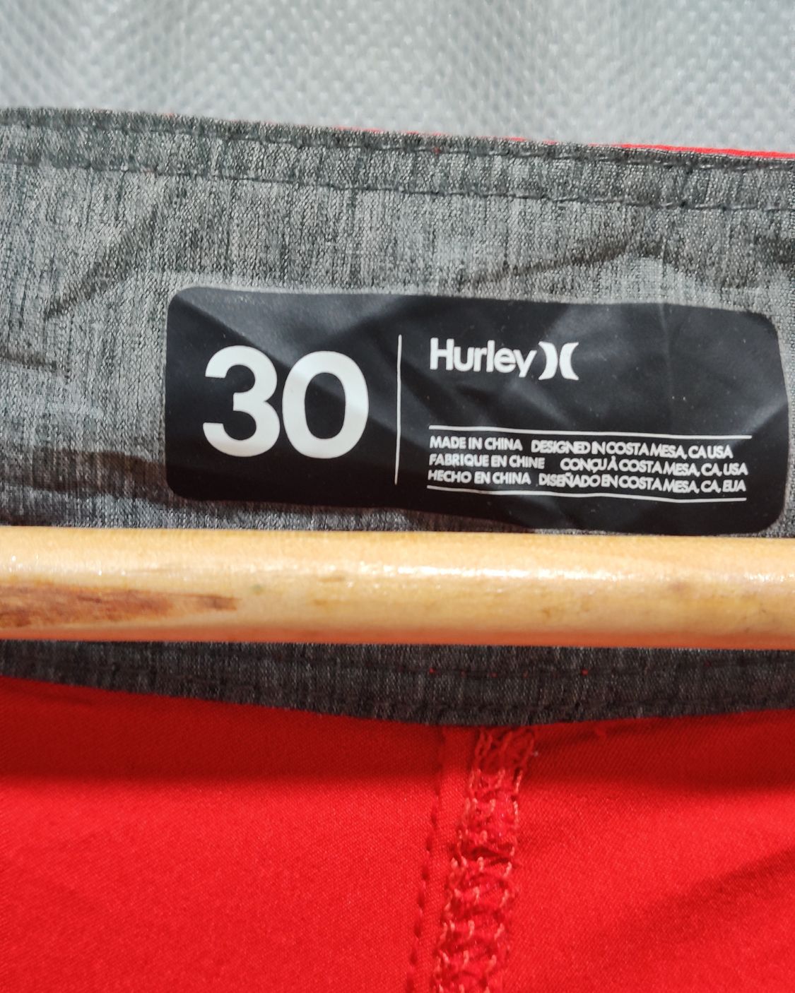 Hurley Red Parachute Short For Men M