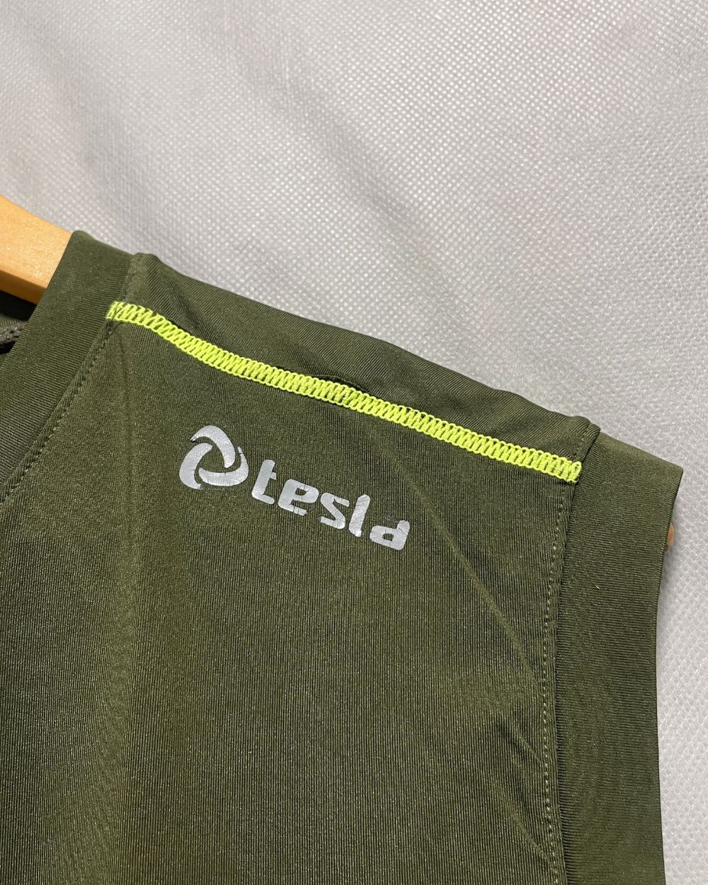 Tesla Green Sport Vest T Shirt For Men M
