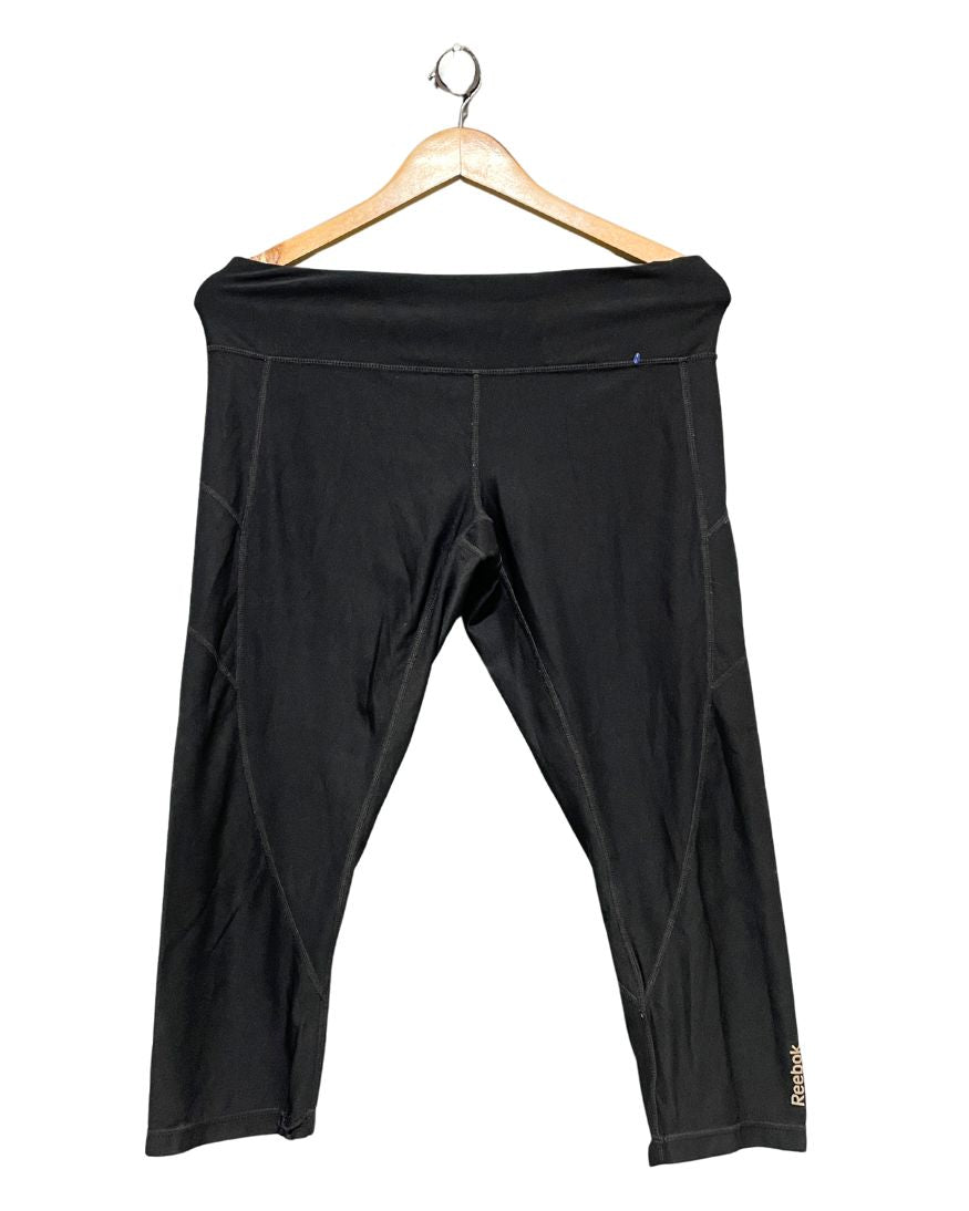 Reebok Black Sport Gym Tights For Women L