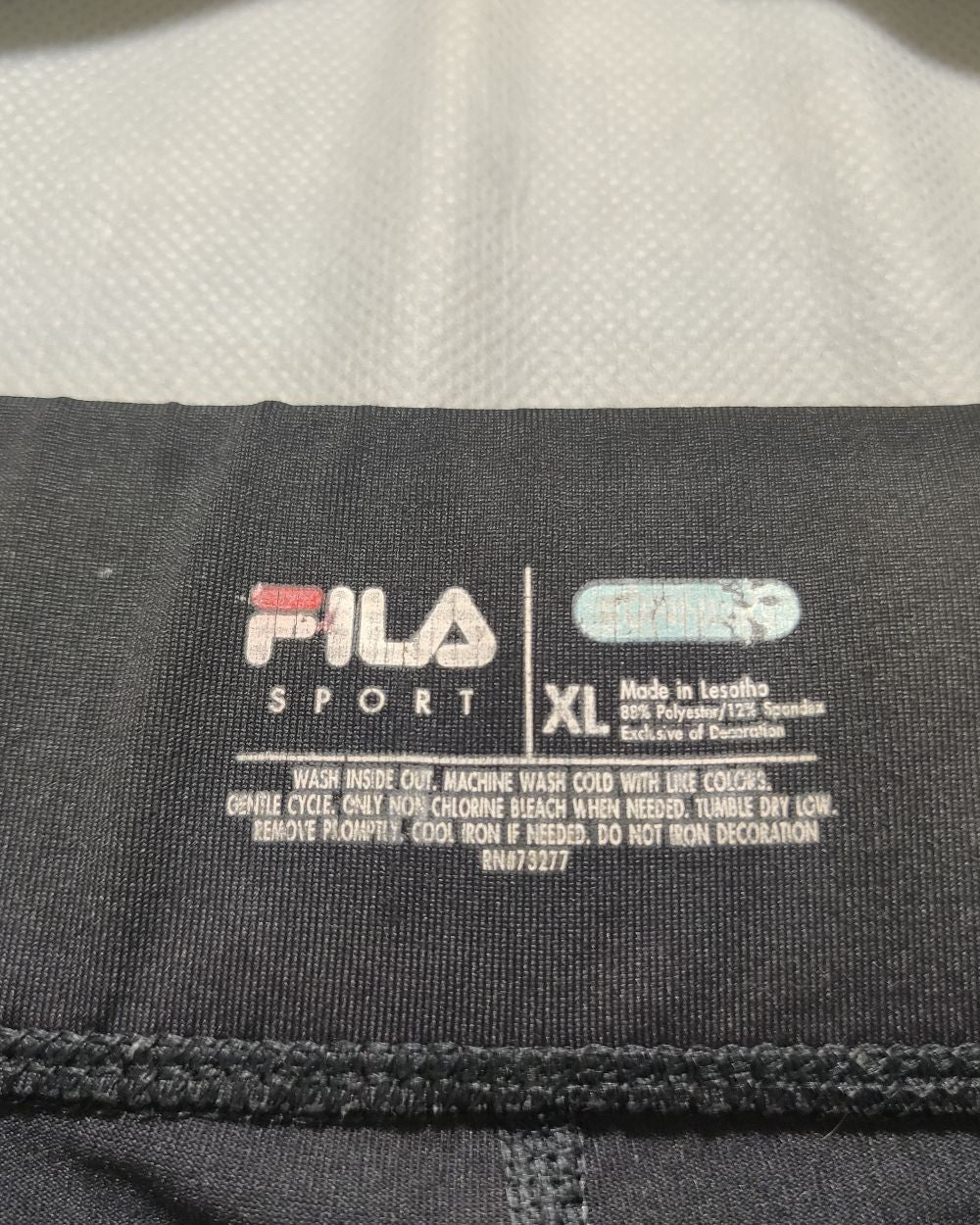 Fila Black Sport Gym Tights For Women XL