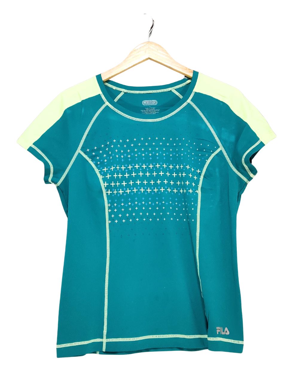 Fila Green Sport T Shirt For Women L
