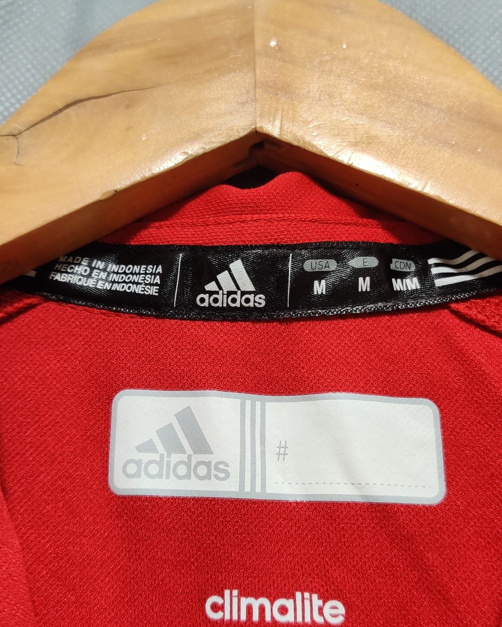 Adidas Red Sport Polo T Shirt For Women M