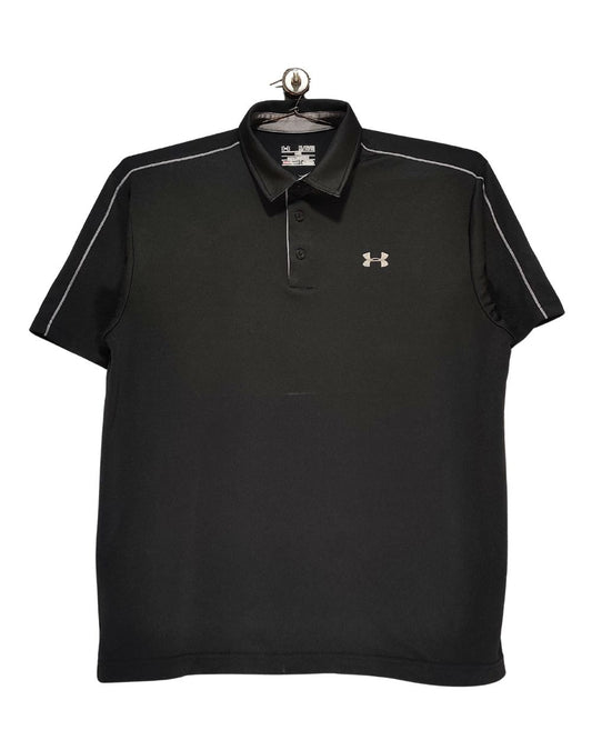 Under Armour Black Sport Polo T Shirt  For Men X Large