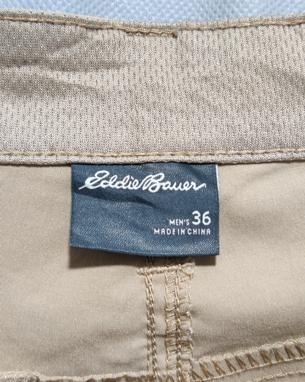 Eddie Bauer Cream Golf Short For Men XL