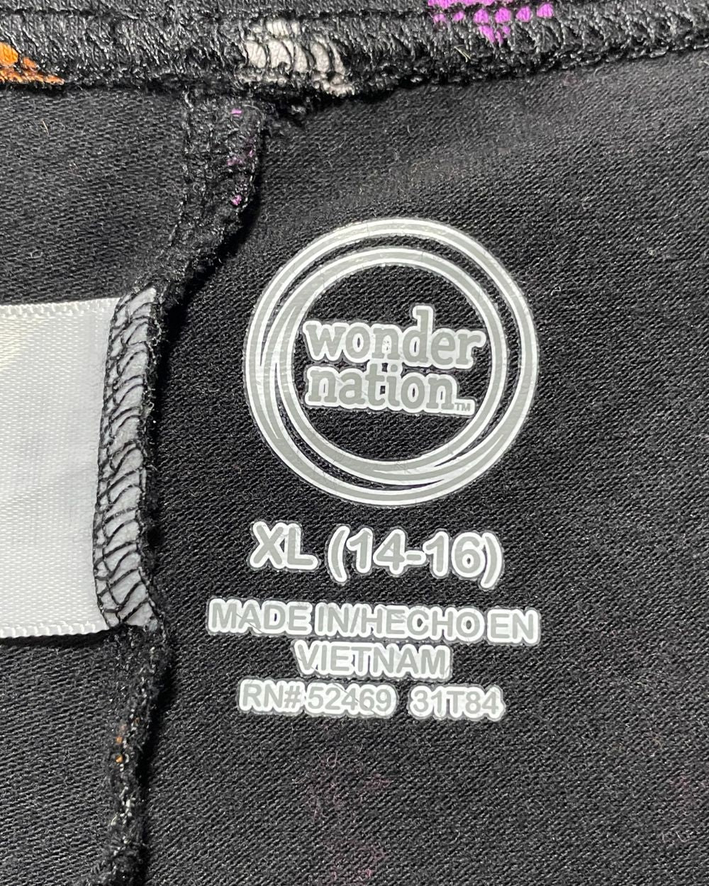Wonder Nation Black Sport Gym Tights For Girls Medium | ThriftHub.pk