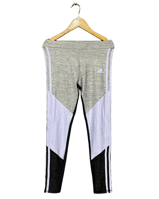 Adidas Gray Sport Gym Tights For Girls X Small | ThriftHub.pk