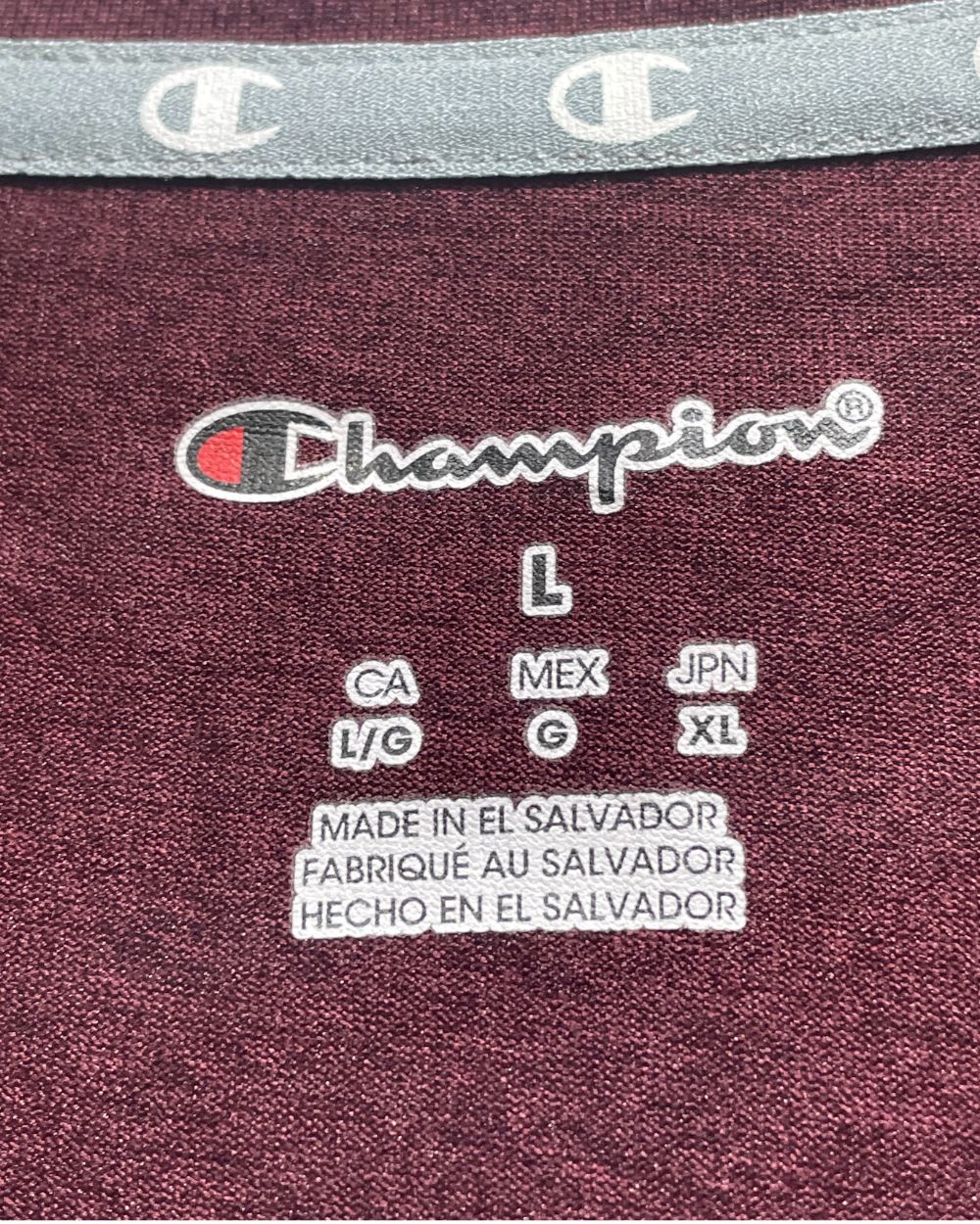 Champion Maroon Sport T shirt For Women Large | ThriftHub.pk