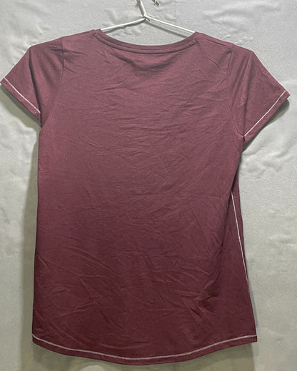 Champion Maroon Sport T shirt For Women Large | ThriftHub.pk