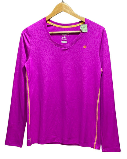 Champion Pink Sport T shirt For Women Medium | ThriftHub.pk